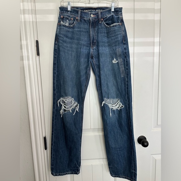 American Eagle Women’s Distressed Straight Jeans - Picture 1 of 7